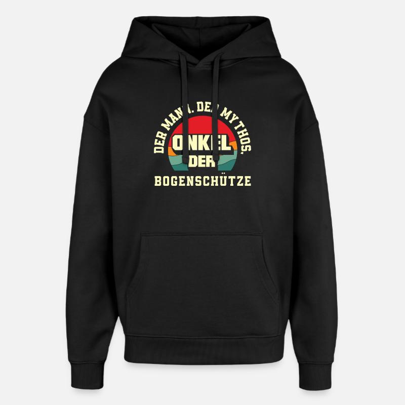 Ich gehe Bogenschießen - Oversized Unisex Hoodie von Stanley/Stella - Schwarz