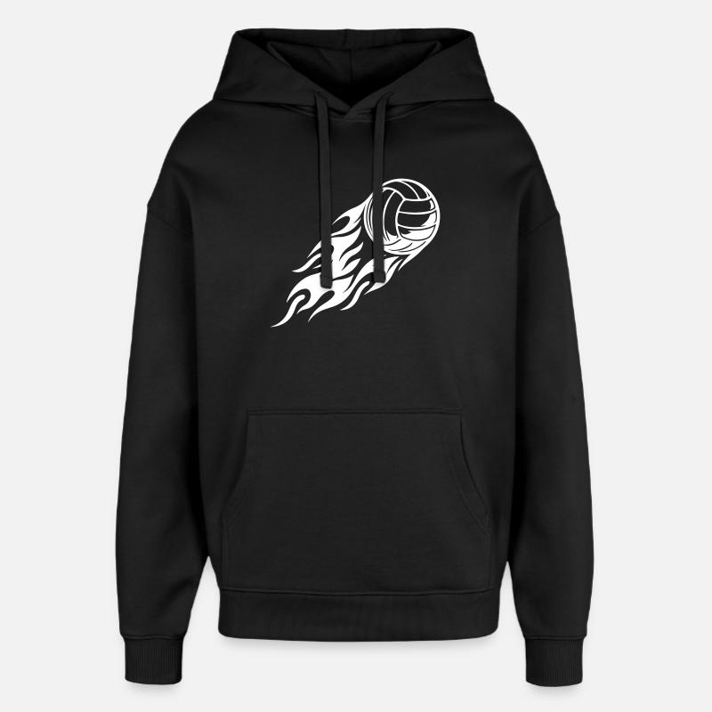 Balle de volley-ball Feu Flamme - Sweat à capuche unisexe Stanley/Stella Oversized - noir