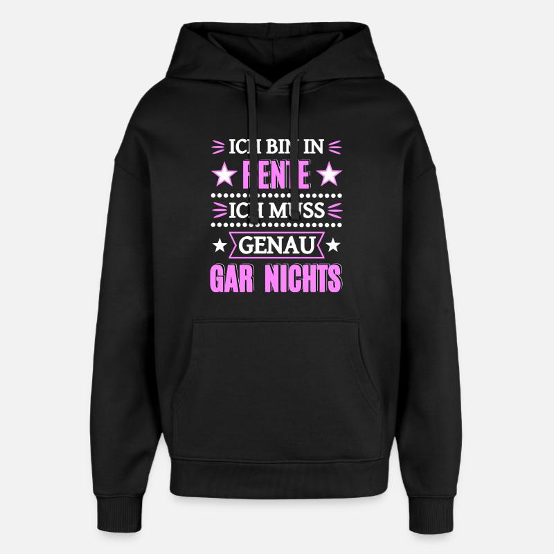 Enfin à la retraite - Sweat à capuche unisexe Stanley/Stella Oversized - noir