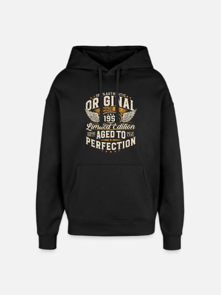 Original retropresent från 1951 års födelsedag - Stanley/Stella Oversized Huvtröja Unisex - svart