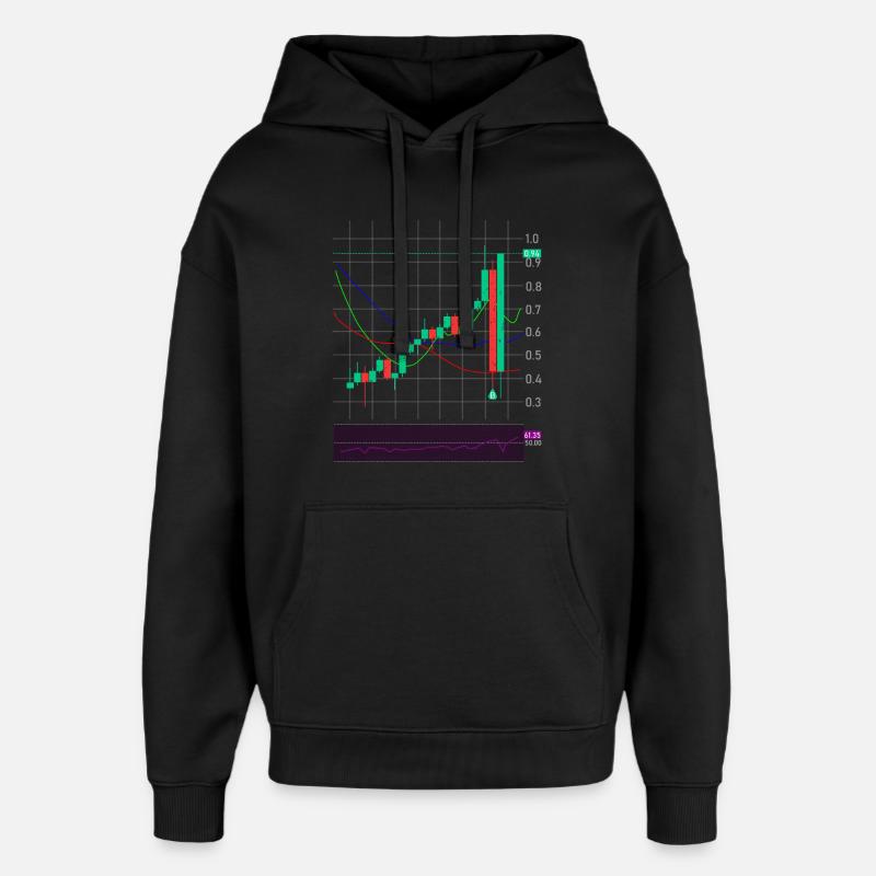 Échange d’actions crypto - Sweat à capuche unisexe Stanley/Stella Oversized - noir