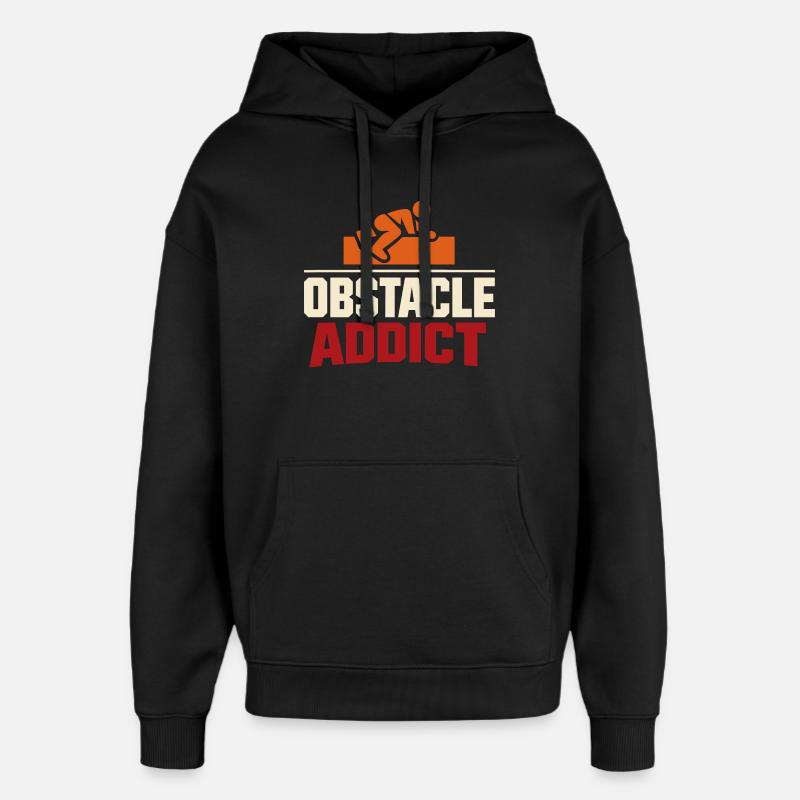 Parcours d’obstacles Course d’obstacles OCR - Sweat à capuche unisexe Stanley/Stella Oversized - noir