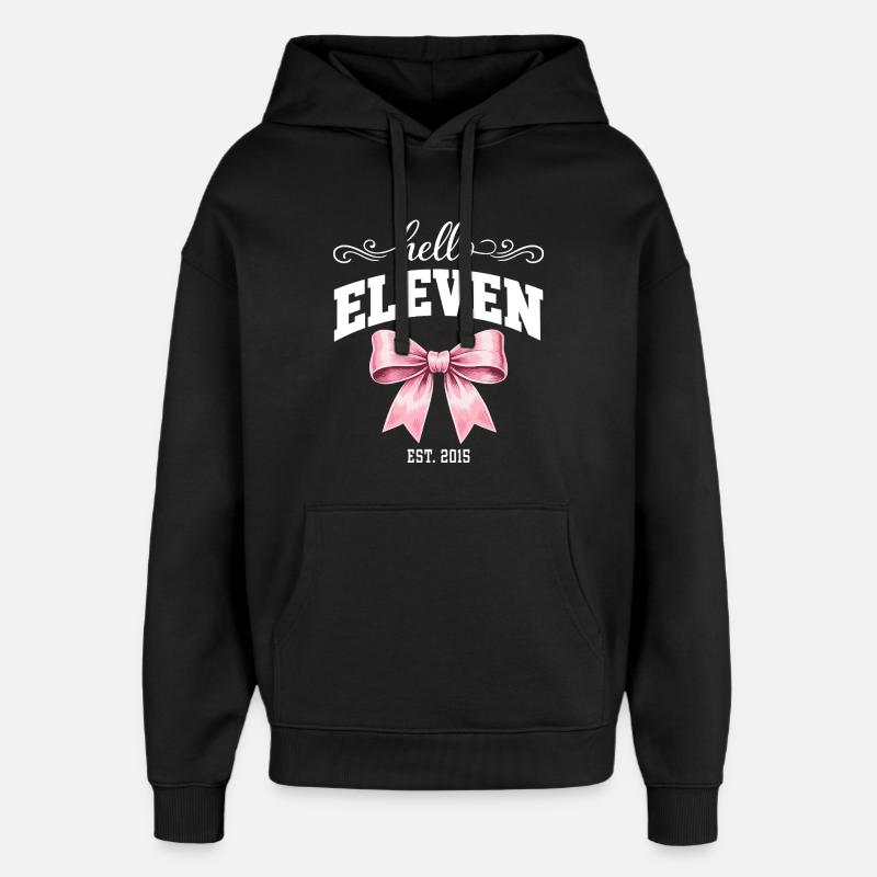 Hello Eleven Est. 2015 - Anniversaire Fille - Sweat à capuche unisexe Stanley/Stella Oversized - noir