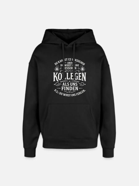 Abschiedsgeschenk Kollegen Jobwechsel - Oversized Unisex Hoodie von Stanley/Stella - Schwarz