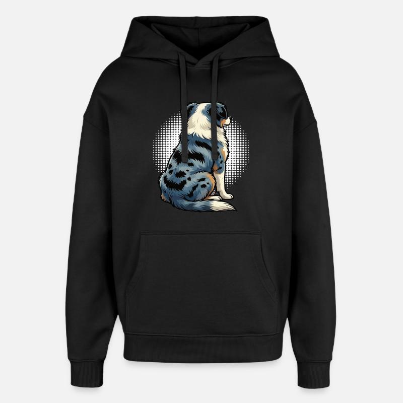Australian Shepherd Aussie Aussiebesitzer Aussies - Oversized Unisex Hoodie von Stanley/Stella - Schwarz