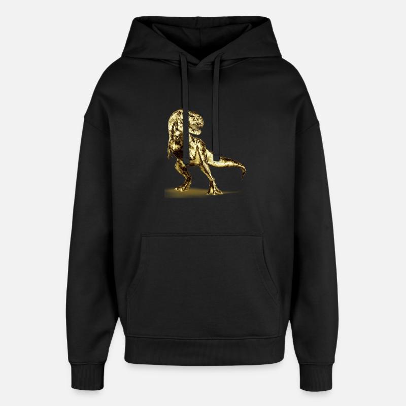 Illustration de dinosaure T-Rex - Sweat à capuche unisexe Stanley/Stella Oversized - noir