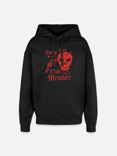 Bang Bang Club Member - Oversized Unisex Hoodie by Stanley/Stella - black