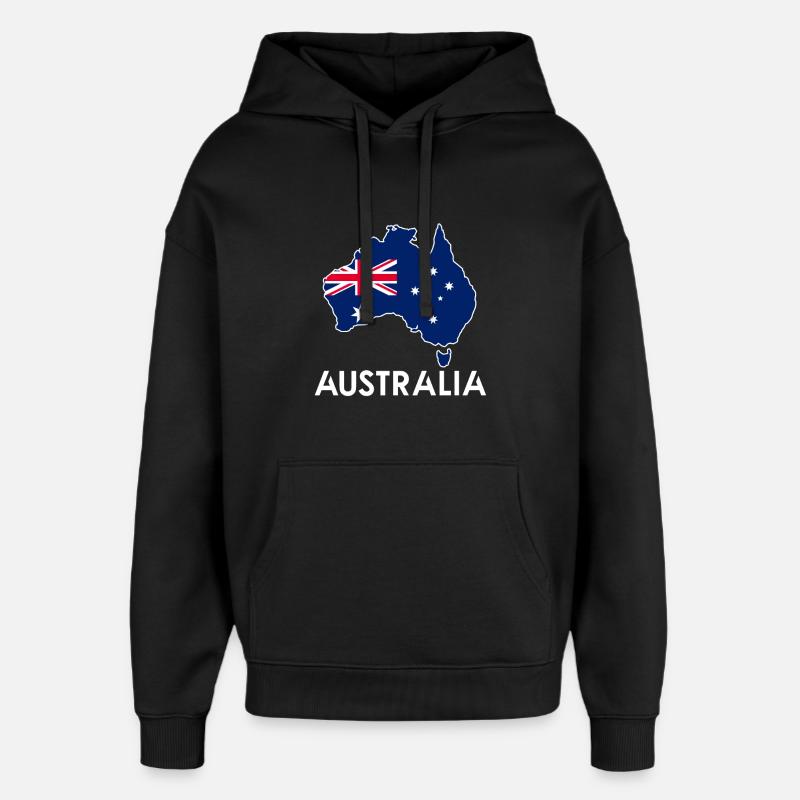 Australie - Sweat à capuche unisexe Stanley/Stella Oversized - noir