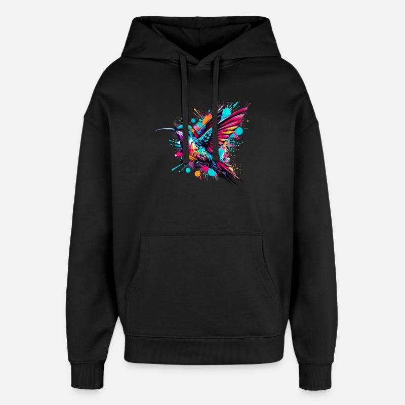 Colibri - Sweat à capuche unisexe Stanley/Stella Oversized - noir