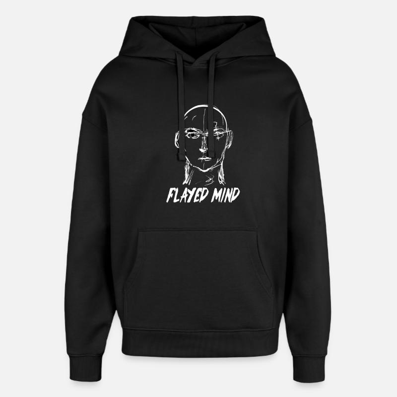 Flayed Mind weiß - Oversized Unisex Hoodie von Stanley/Stella - Schwarz