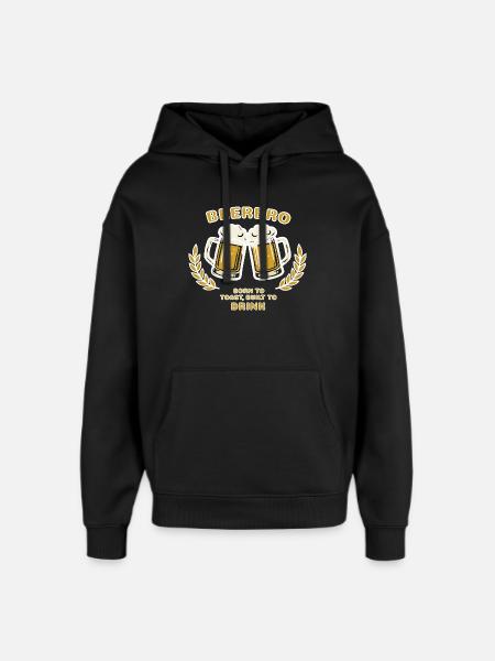 BEERBRO - Oversized Unisex Hoodie von Stanley/Stella - Schwarz