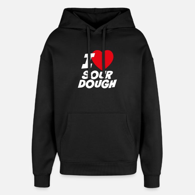 Ich liebe Sauerteig - Oversized Unisex Hoodie von Stanley/Stella - Schwarz