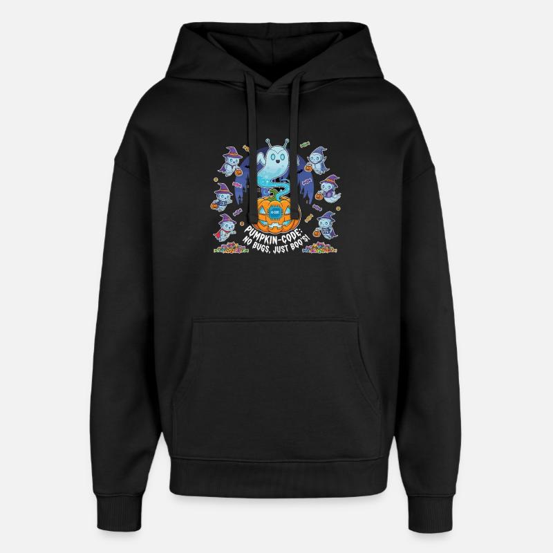 Pumpkin-Code: No Bugs, Just Boo's ! - Oversized Unisex Hoodie von Stanley/Stella - Schwarz