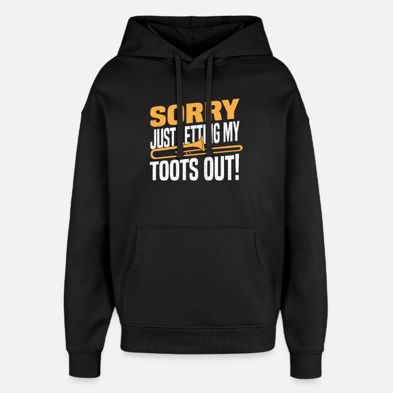 Messingband Trombonist Player Posaune Posaunist - Oversized Unisex Hoodie von Stanley/Stella - Schwarz