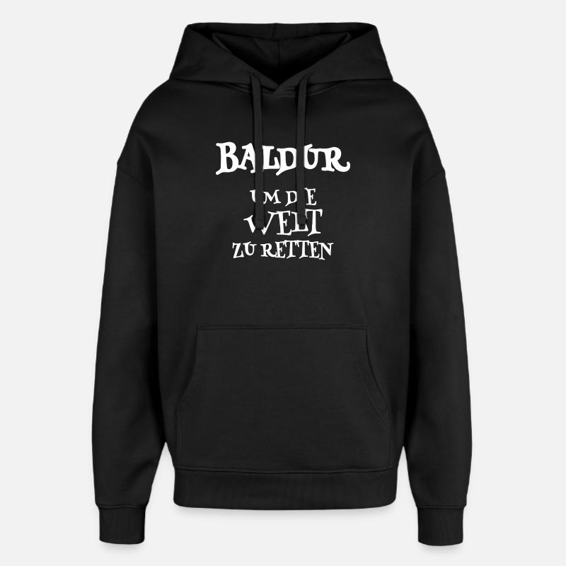 Gift for Baldur - Oversized Unisex Hoodie by Stanley/Stella - black