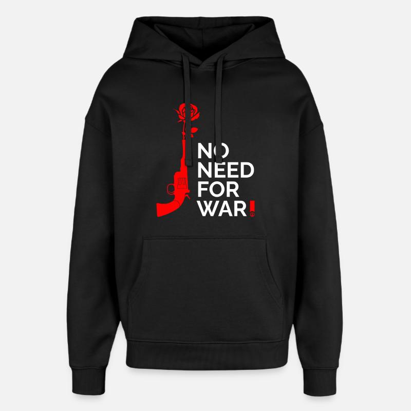 NO WAR - Oversized Unisex Hoodie von Stanley/Stella - Schwarz