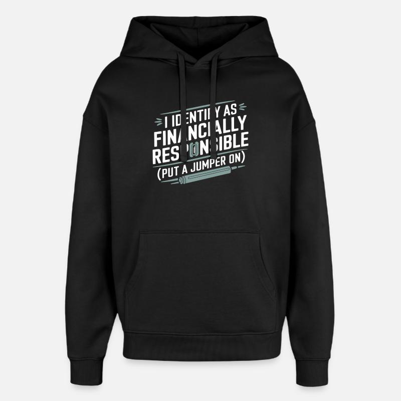 T-shirt Identité Responsable Financière - Sweat à capuche unisexe Stanley/Stella Oversized - noir
