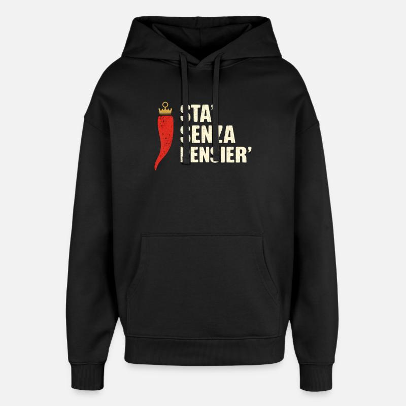 He is without a thought - Oversized Unisex Hoodie by Stanley/Stella - black