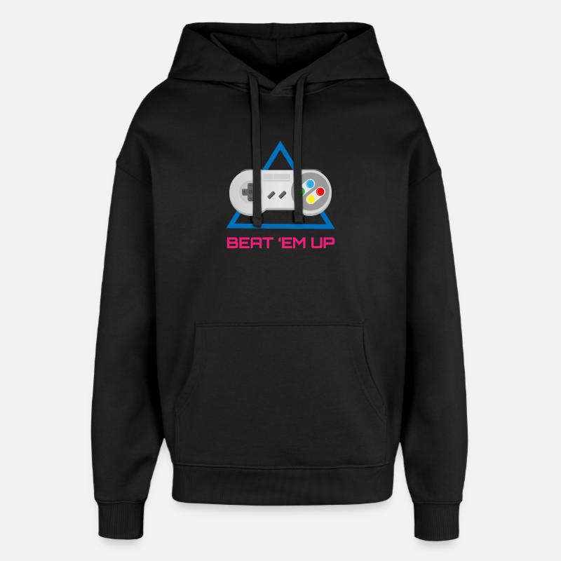 Retro Gaming - Neon - Sweat à capuche unisexe Stanley/Stella Oversized - noir
