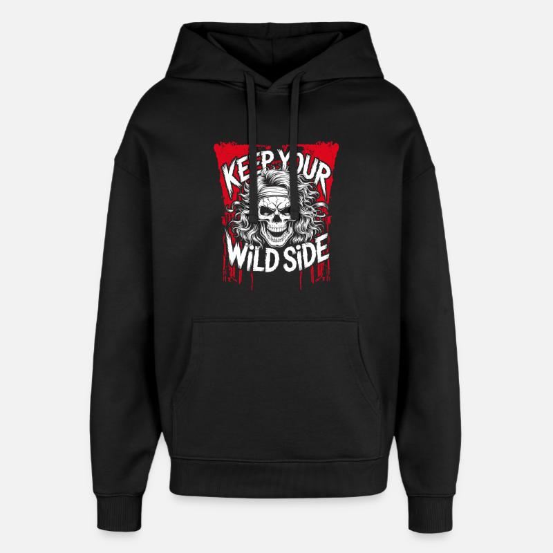 Behalte deine Wilde Seite - Oversized Unisex Hoodie von Stanley/Stella - Schwarz