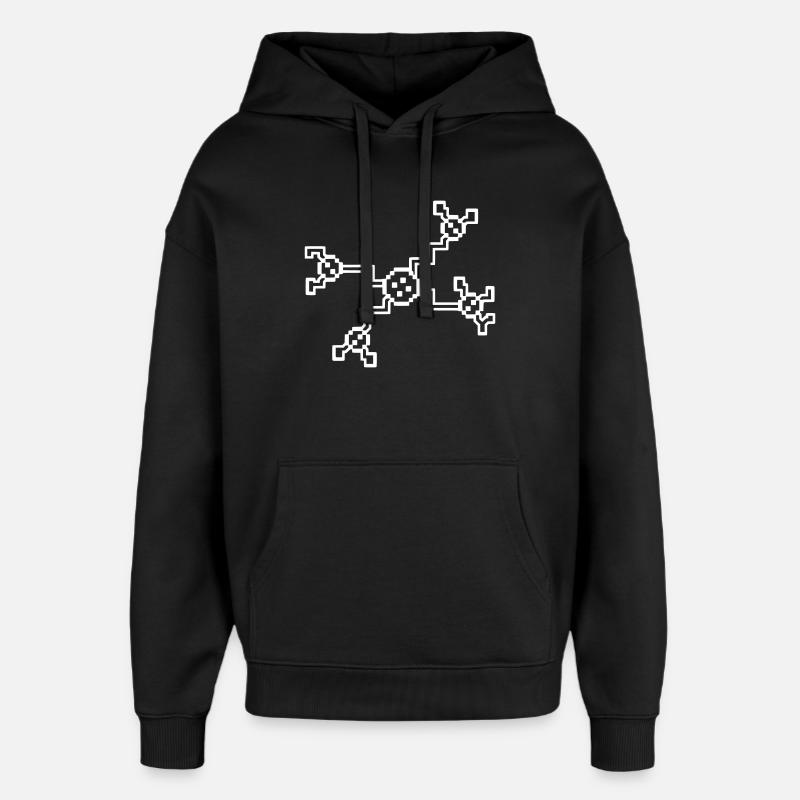 Neuron Nerve Cell Pixel 8-Bit - Oversized Unisex Hoodie by Stanley/Stella - black