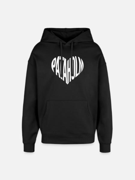 Pataholm Heart Lettering - Oversized Unisex Hoodie by Stanley/Stella - black