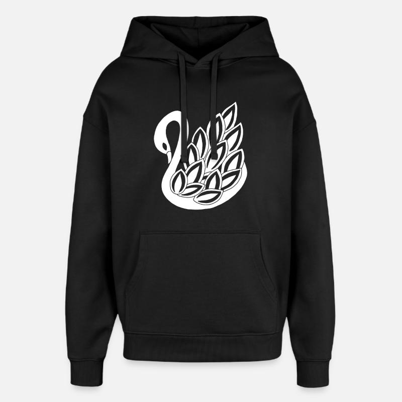 Le cygne blanc - Sweat à capuche unisexe Stanley/Stella Oversized - noir