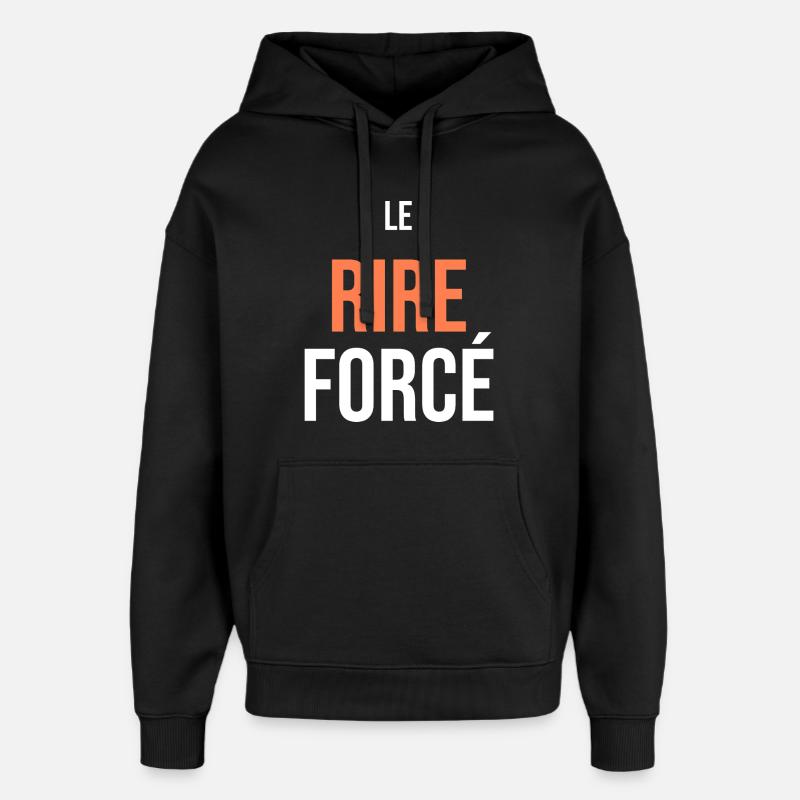 Le Rire Forcé - Sweat à capuche unisexe Stanley/Stella Oversized - noir