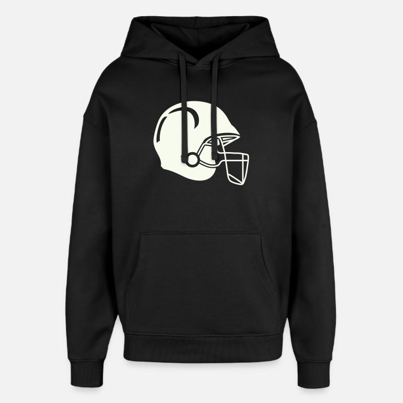 Casque de football américain - Sweat à capuche unisexe Stanley/Stella Oversized - noir