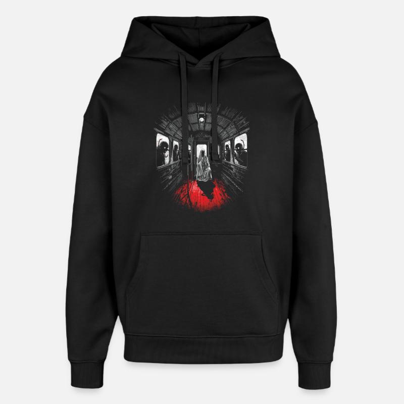 Midnight passenger – Ghost train - Oversized Unisex Hoodie by Stanley/Stella - black