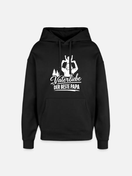 Vaterliebe: Der Beste Papa - Oversized Unisex Hoodie von Stanley/Stella - Schwarz