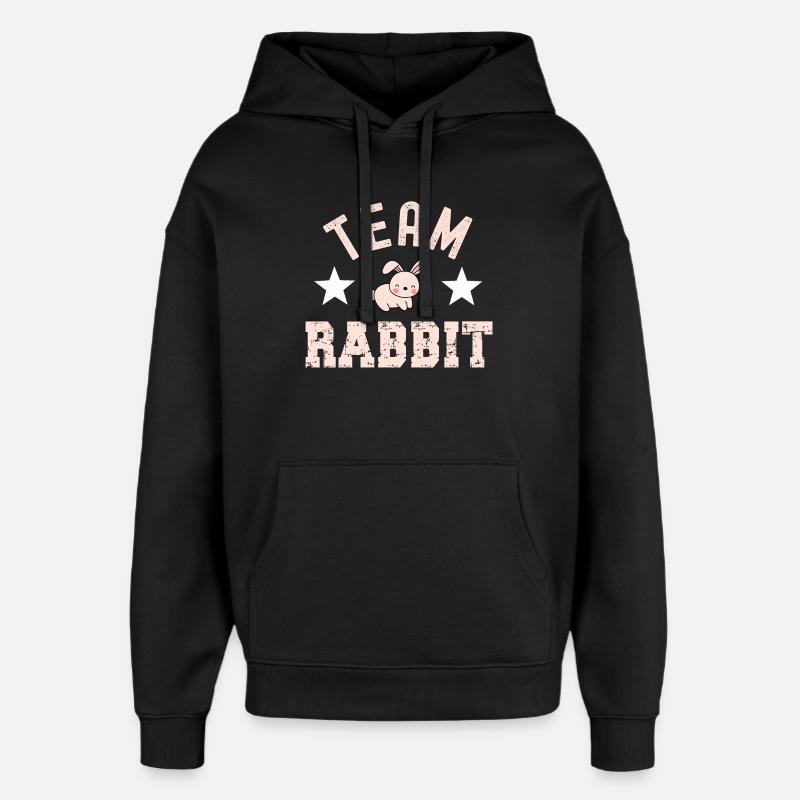 Rabbit Rabbit - Oversized Unisex Hoodie by Stanley/Stella - black
