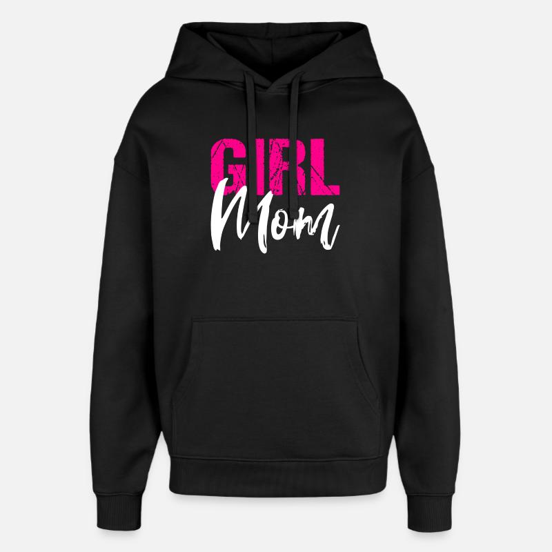 Pige Mor Datter Mor Mor - Hættetrøje unisex Stanley/Stella Oversized - sort