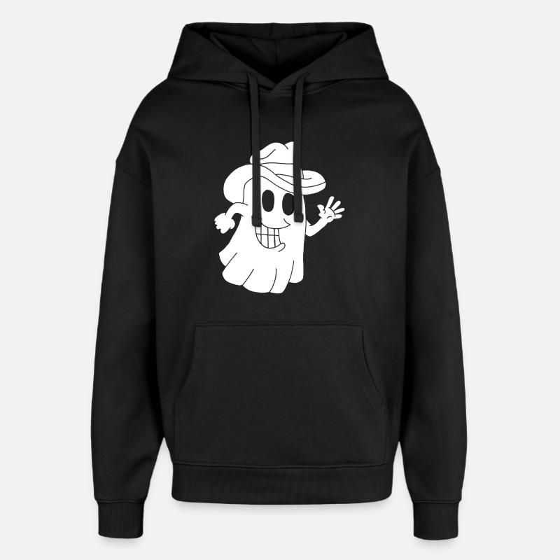 Fantôme cowboy - Sweat à capuche unisexe Stanley/Stella Oversized - noir