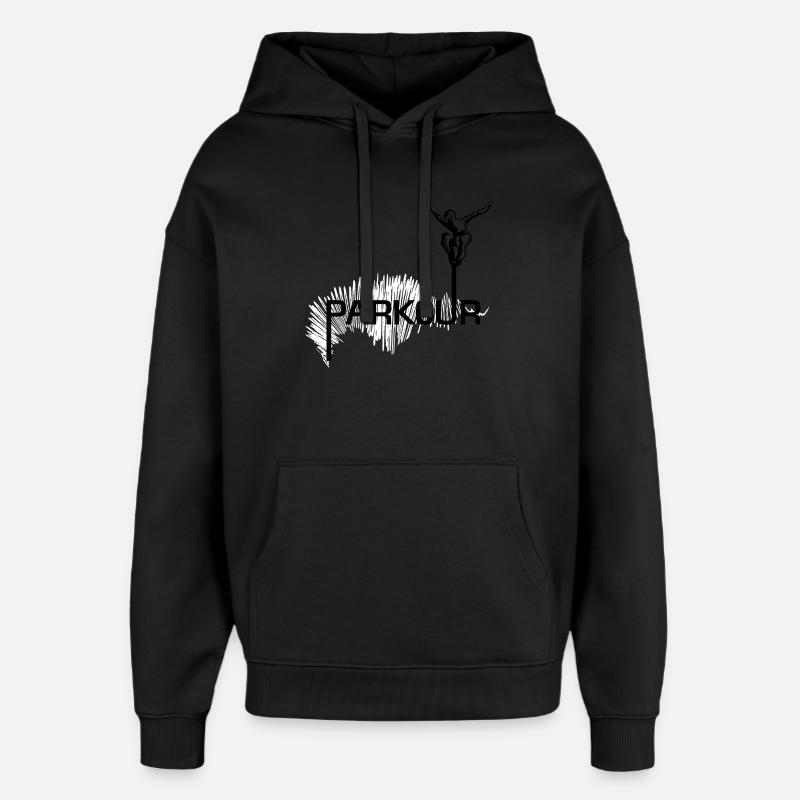 Parkour Ninja - noir-blanc - Sweat à capuche unisexe Stanley/Stella Oversized - noir