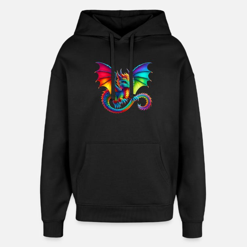 Dragon - Sweat à capuche unisexe Stanley/Stella Oversized - noir