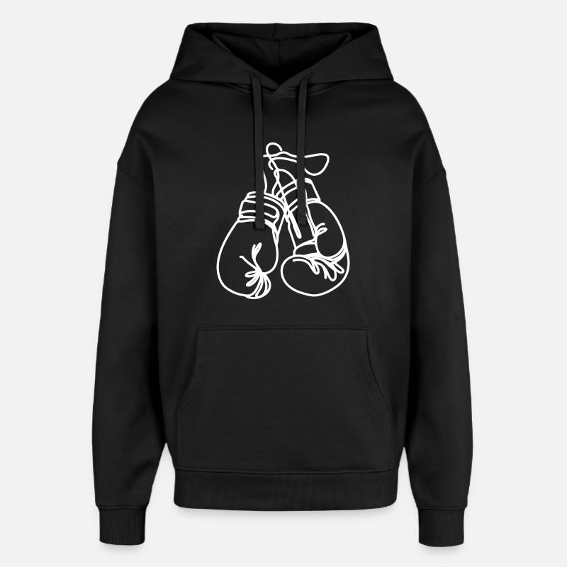 Boxhandschuhe Zeichnung - Oversized Unisex Hoodie von Stanley/Stella - Schwarz