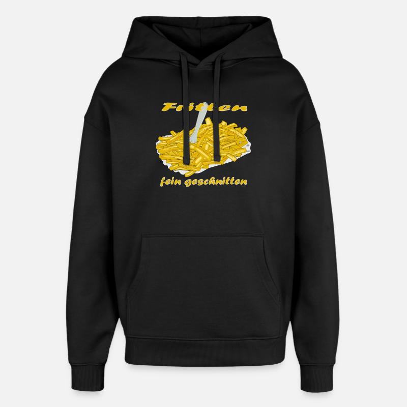 Pommes Frittes - Oversized Unisex Hoodie von Stanley/Stella - Schwarz