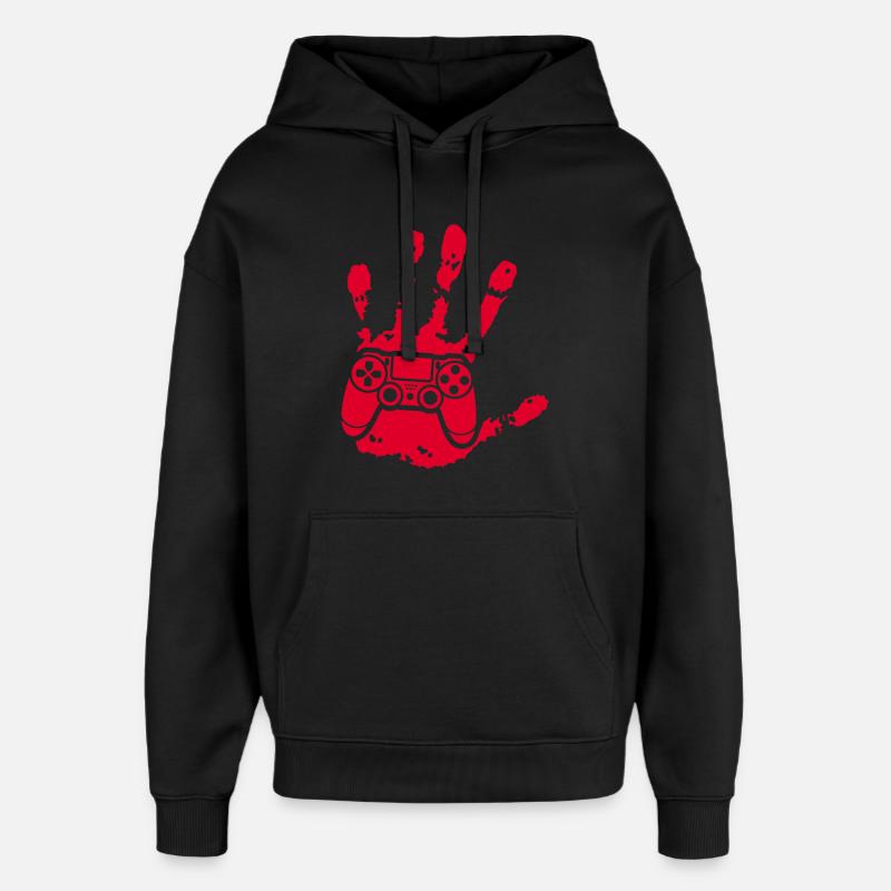 Der Gamer in dir (rot) - Oversized Unisex Hoodie von Stanley/Stella - Schwarz