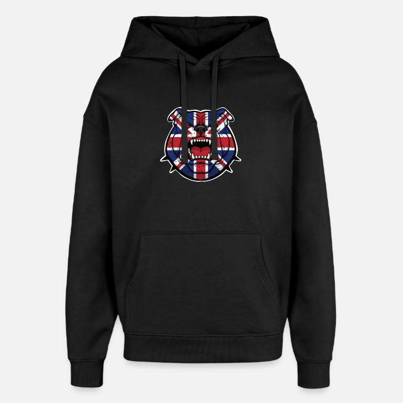 Bouledogue britannique - Sweat à capuche unisexe Stanley/Stella Oversized - noir