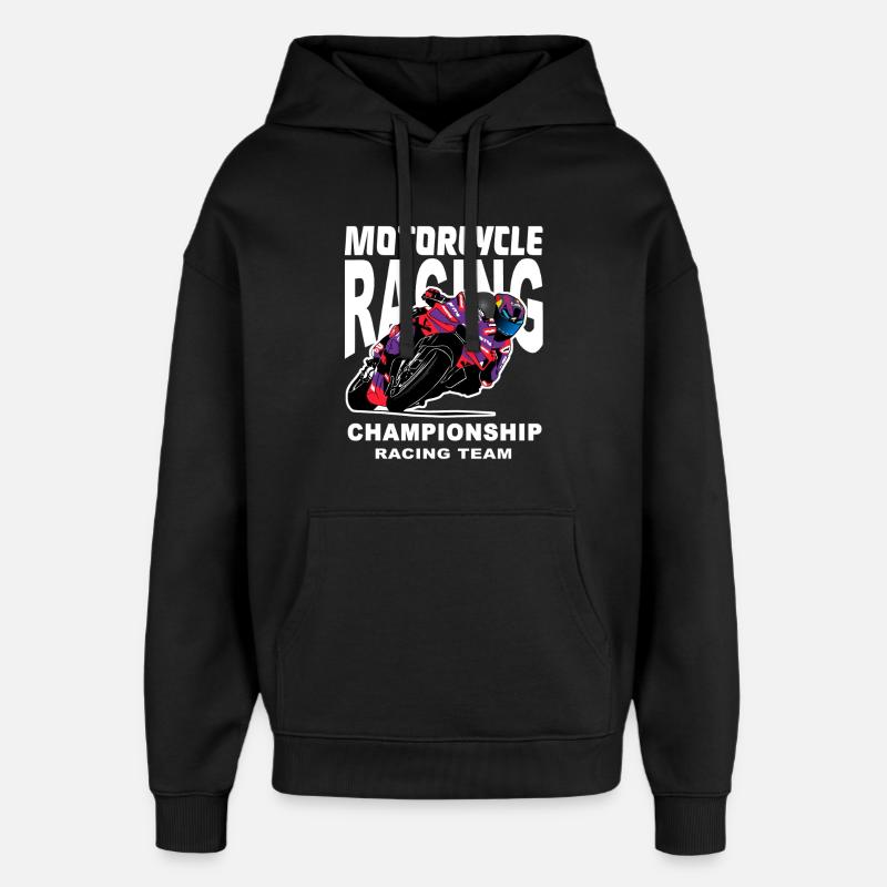 Championnat par équipes de course moto - Sweat à capuche unisexe Stanley/Stella Oversized - noir
