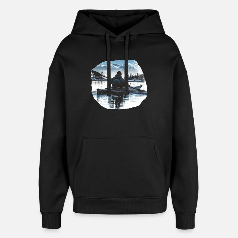 Kayak - Sweat à capuche unisexe Stanley/Stella Oversized - noir