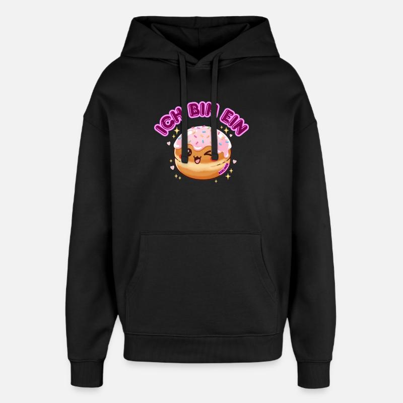 Je suis Berlinois - Sweat à capuche unisexe Stanley/Stella Oversized - noir