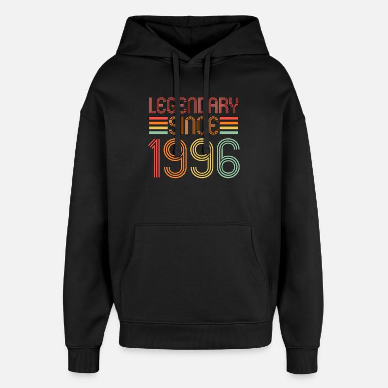 Legendary since 1996, Retro, Birthday - Oversized Unisex Hoodie by Stanley/Stella - black