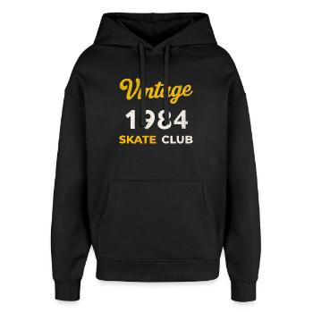 Vintage 1984 Skate Club Retro Geburtsjahr Geschenk - Oversized Unisex Hoodie von Stanley/Stella - Schwarz - Vorne - AI Model Female 172 light (172cm) & AI Model Male 185 light (185cm)