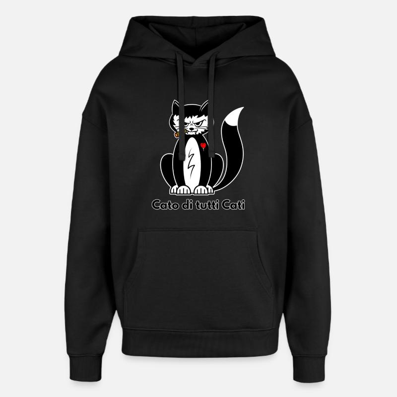 Cato di Tutti Cati - Sweat à capuche unisexe Stanley/Stella Oversized - noir