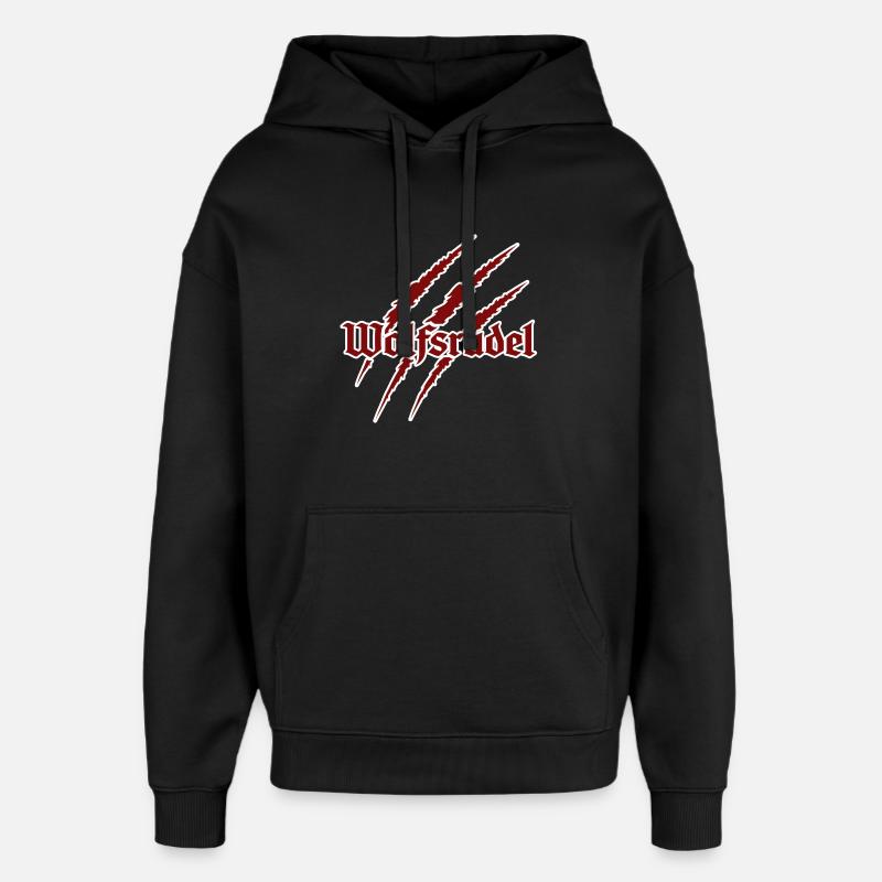 Wolfsrudel - Oversized Unisex Hoodie von Stanley/Stella - Schwarz