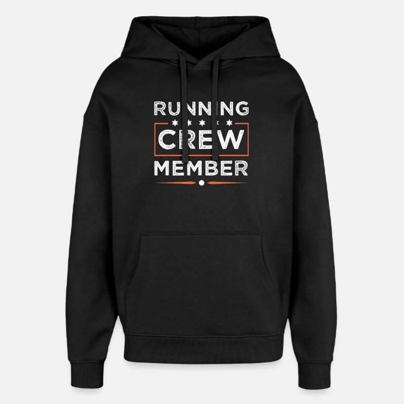 Running Crew - Oversized Unisex Hoodie by Stanley/Stella - black