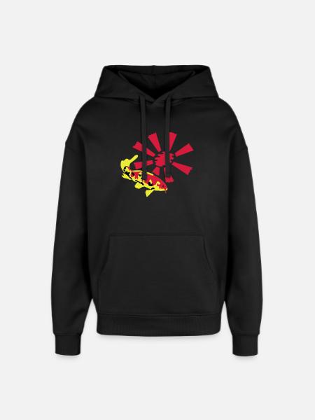 Koi Carp - Oversized Unisex Hoodie by Stanley/Stella - black