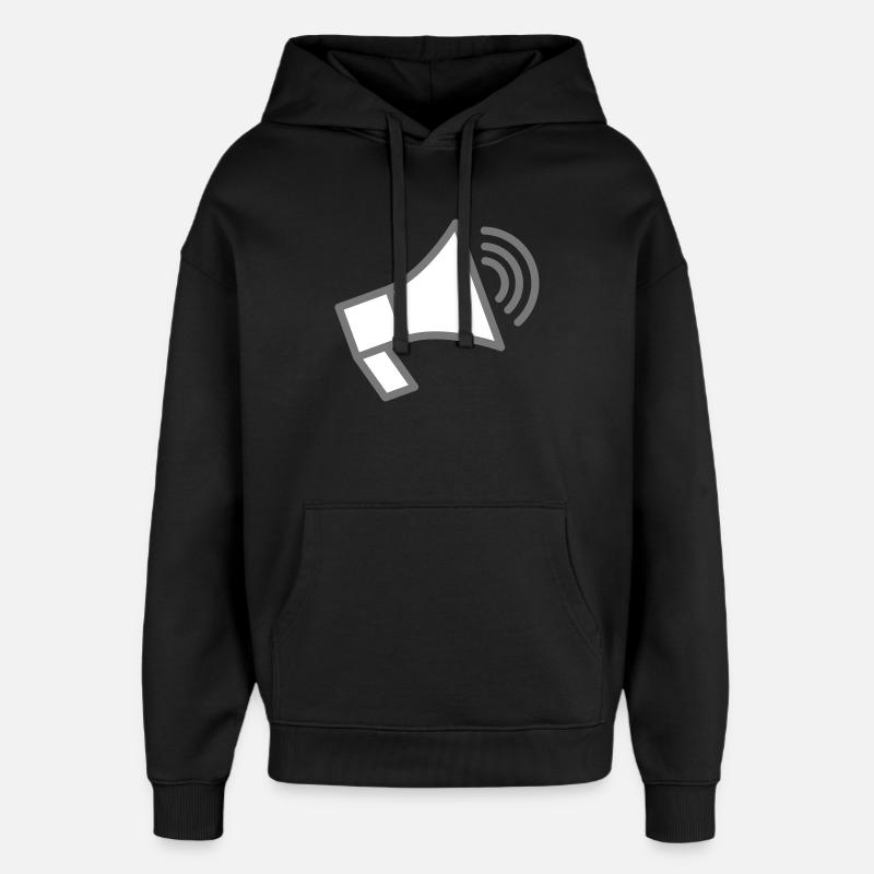 Haut-parleur speacker - Sweat à capuche unisexe Stanley/Stella Oversized - noir